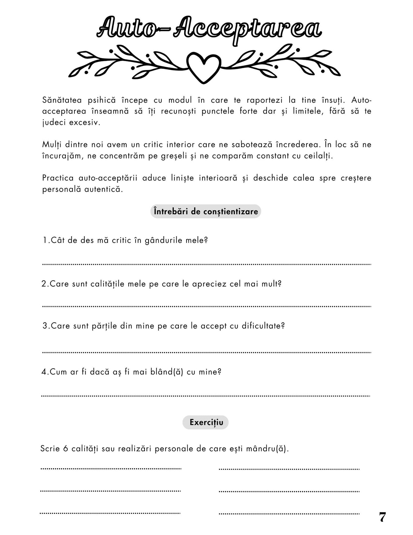 Jurnalul Sanatatii Mele- Sanatatea Psihica si Mentala / Stil de Viata Sanatos Si Activ / Dezvoltare Personala / Ghid De Autocunoastere Si Echilibru / Relaxare