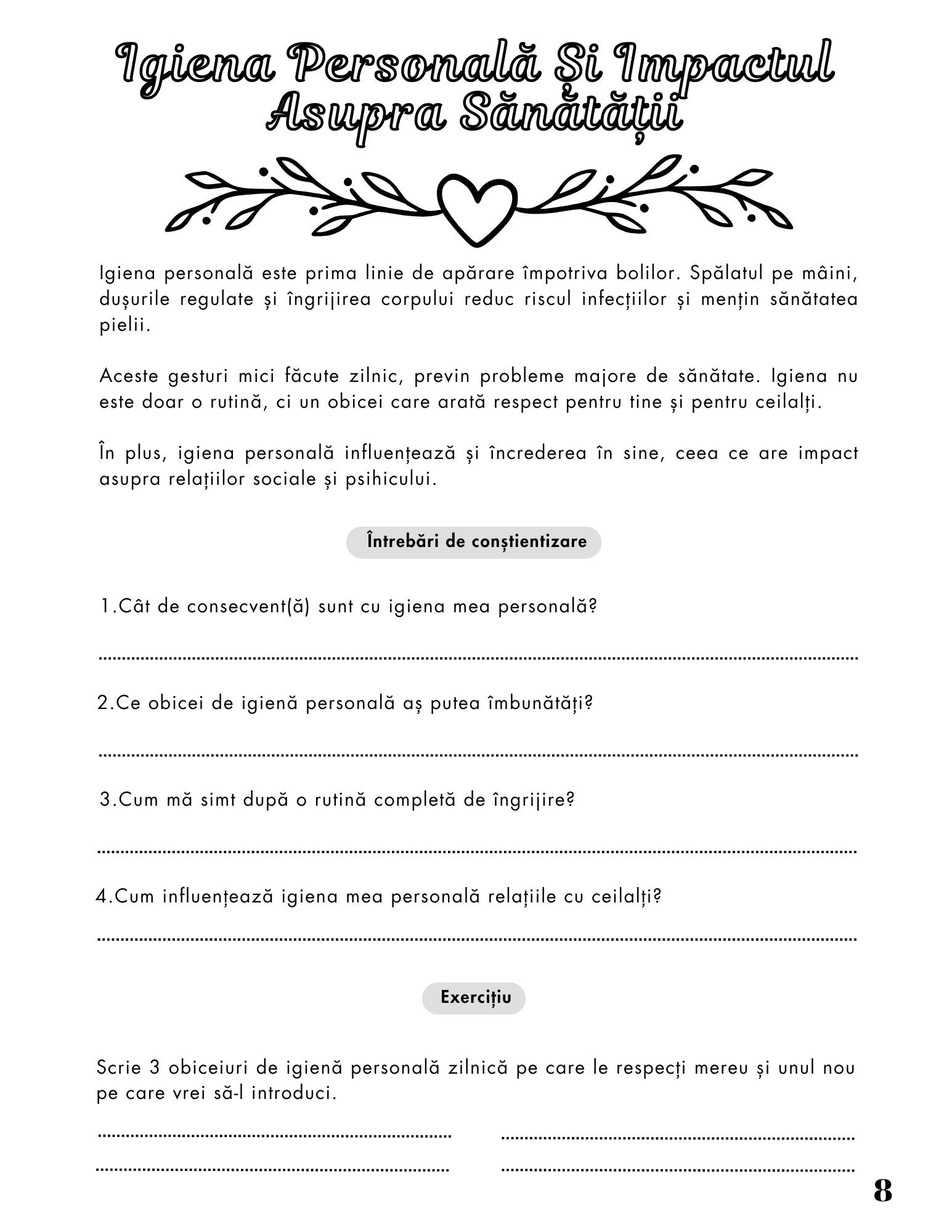 Jurnalul Sanatatii Mele - Preventia Cea Mai Buna Arma / Stil de Viata Sanatos Si Activ / Dezvoltare Personala / Ghid De Autocunoastere Si Echilibru / Relaxare