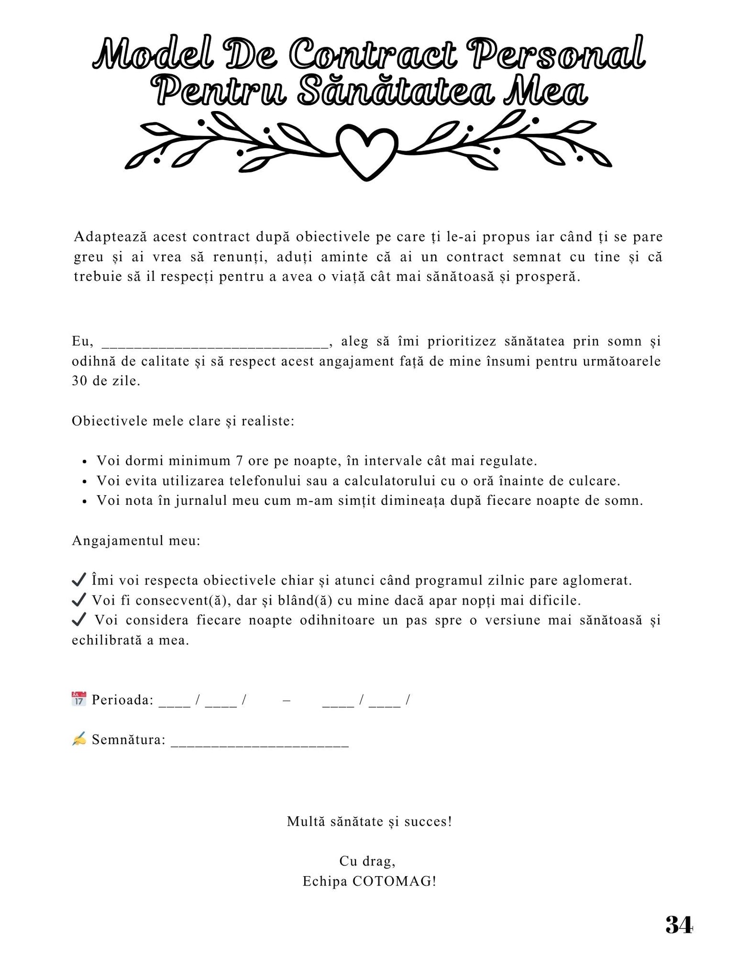 Jurnalul Sanatatii Mele - Somnul si Odihna / Caiet De Lucru Pentru Sanatate / Dezvoltare Personala / Imbunatatirea Somnului / Monitorizare Somn Si Stres / Echilibru Mental Si Fizic / Relaxare