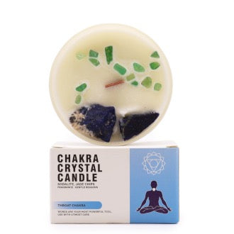 Lumanare cu Cristale - Chakra Gatului