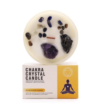 Lumanare cu Cristale - Chakra Plexului Solar