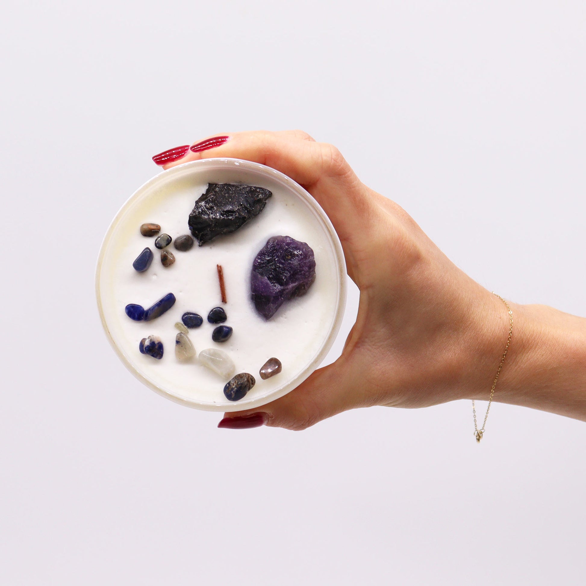 Lumanare cu Cristale - Chakra Plexului Solar