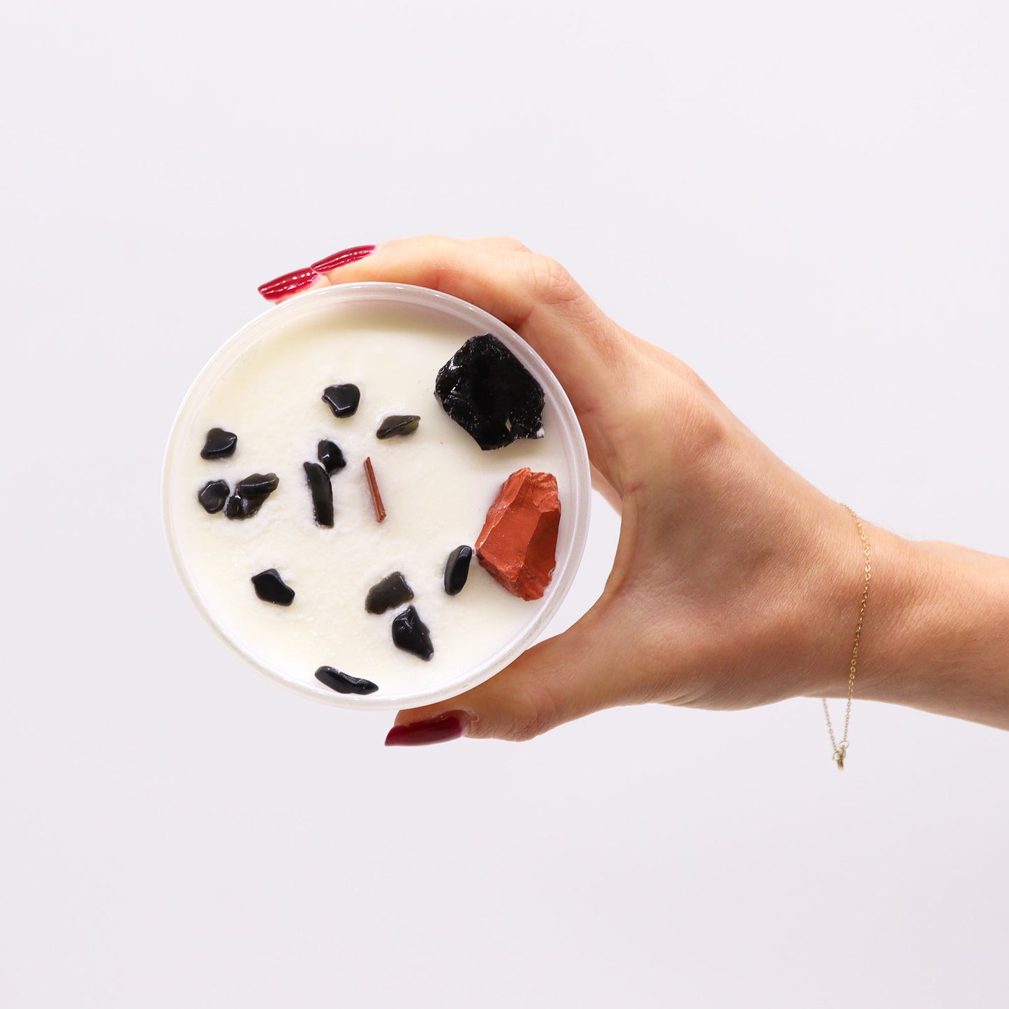 Lumanare cu Cristale - Chakra Radacina