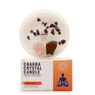 Lumanare cu Cristale - Chakra Sacrala