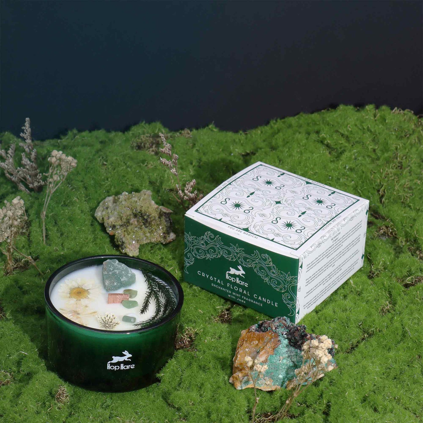 Lumanare cu Flori Magice si Cristale - Magicianul