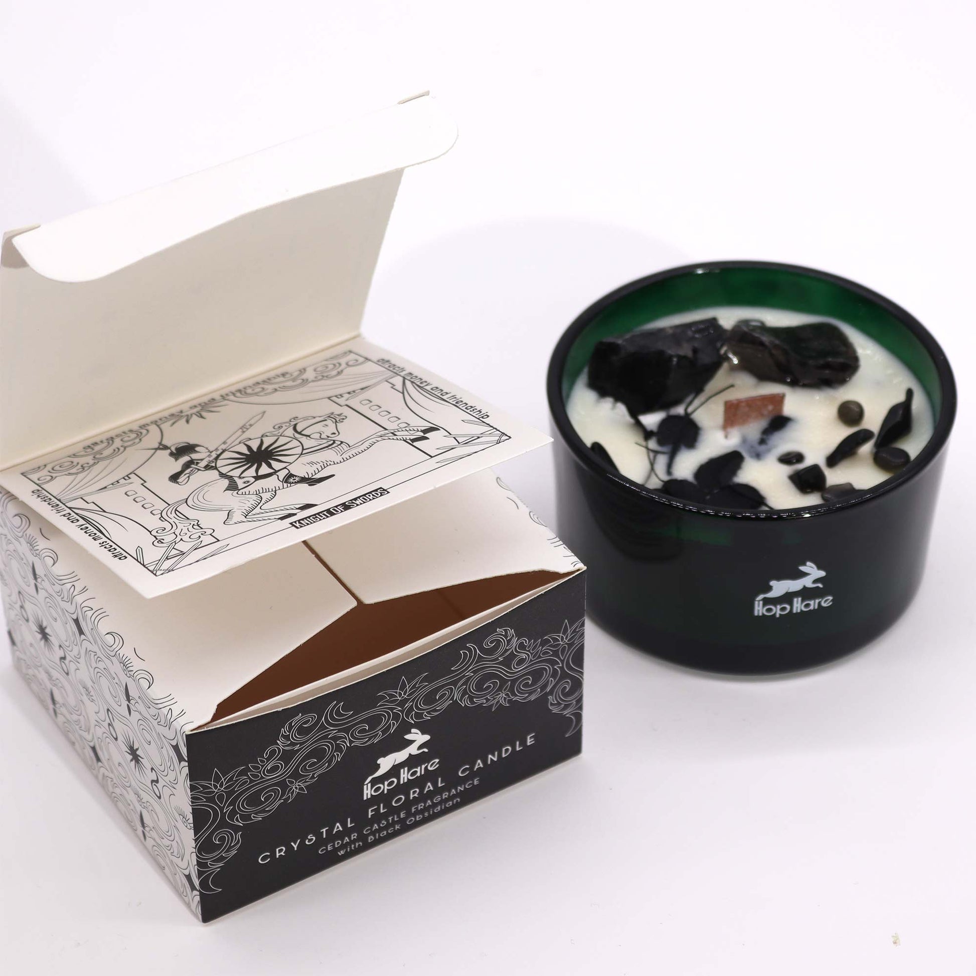 Lumanare cu Flori Magice si Cristale - Regele Sabiilor