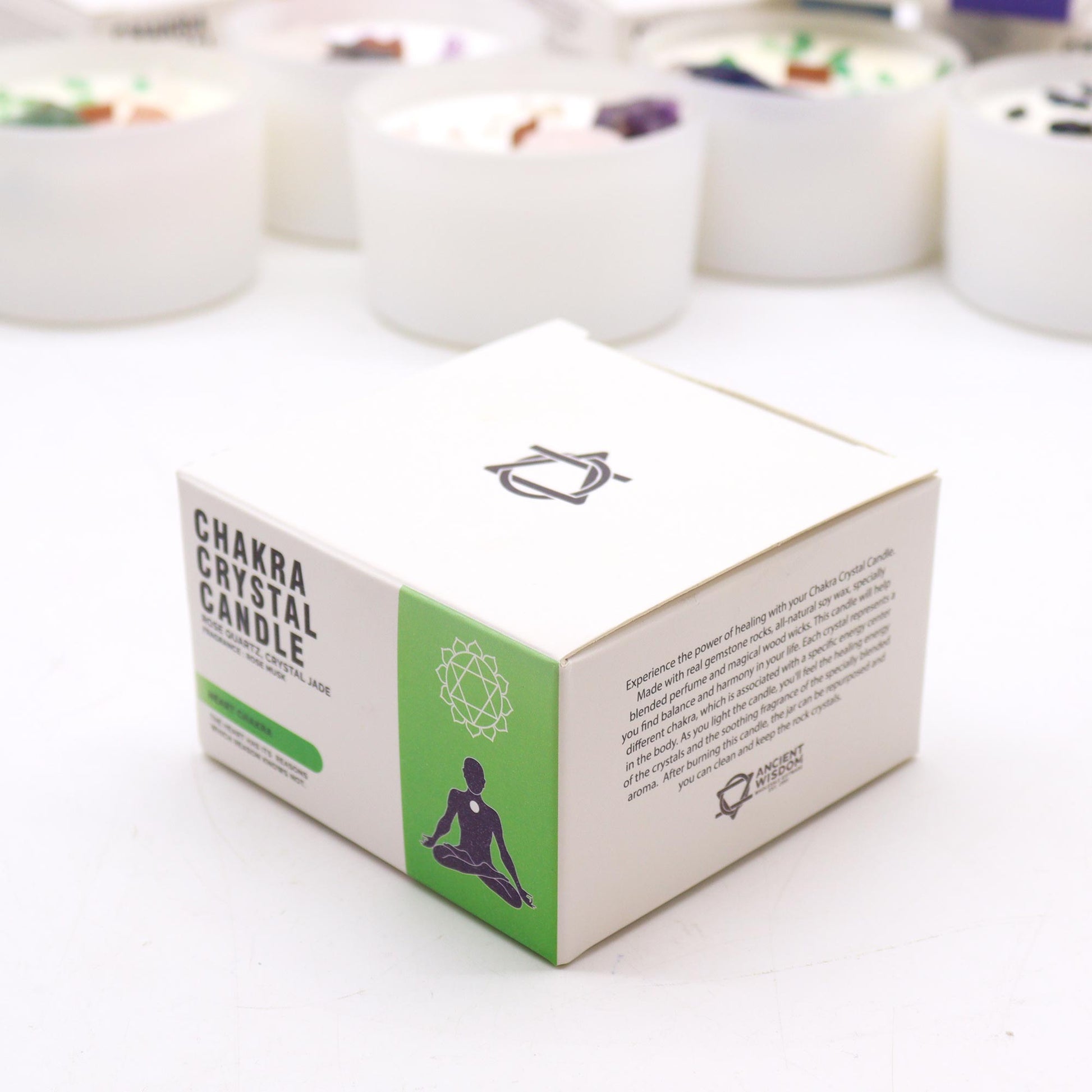 Lumanare cu Pietre Pretioase - Chakra Inimii