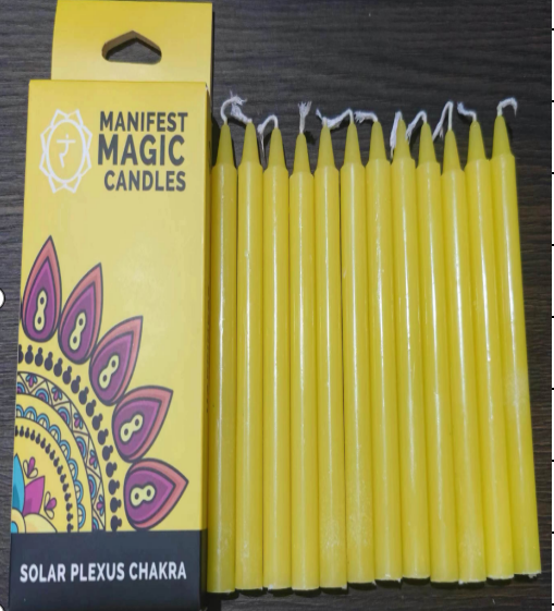 Lumanari Magice Ezoterice Galbene (12bc) - Chakra Plexului Solar