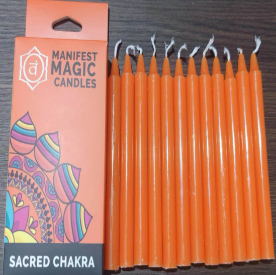 Lumanari Magice Ezoterice Portocalii (12bc) - Chakra Sacra