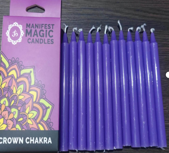 Lumanari Magice Ezoterice Violete (12bc)-Chakra Coroanei