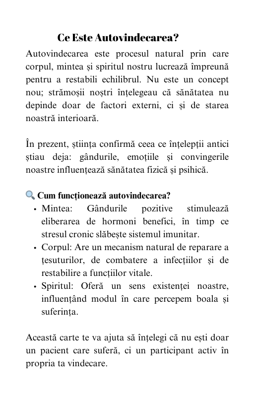 Puterea Autovindecării - Redescoperă Forța Interioară - Ghid Practic Pentru Echilibru Mental, Emotional și Fizic