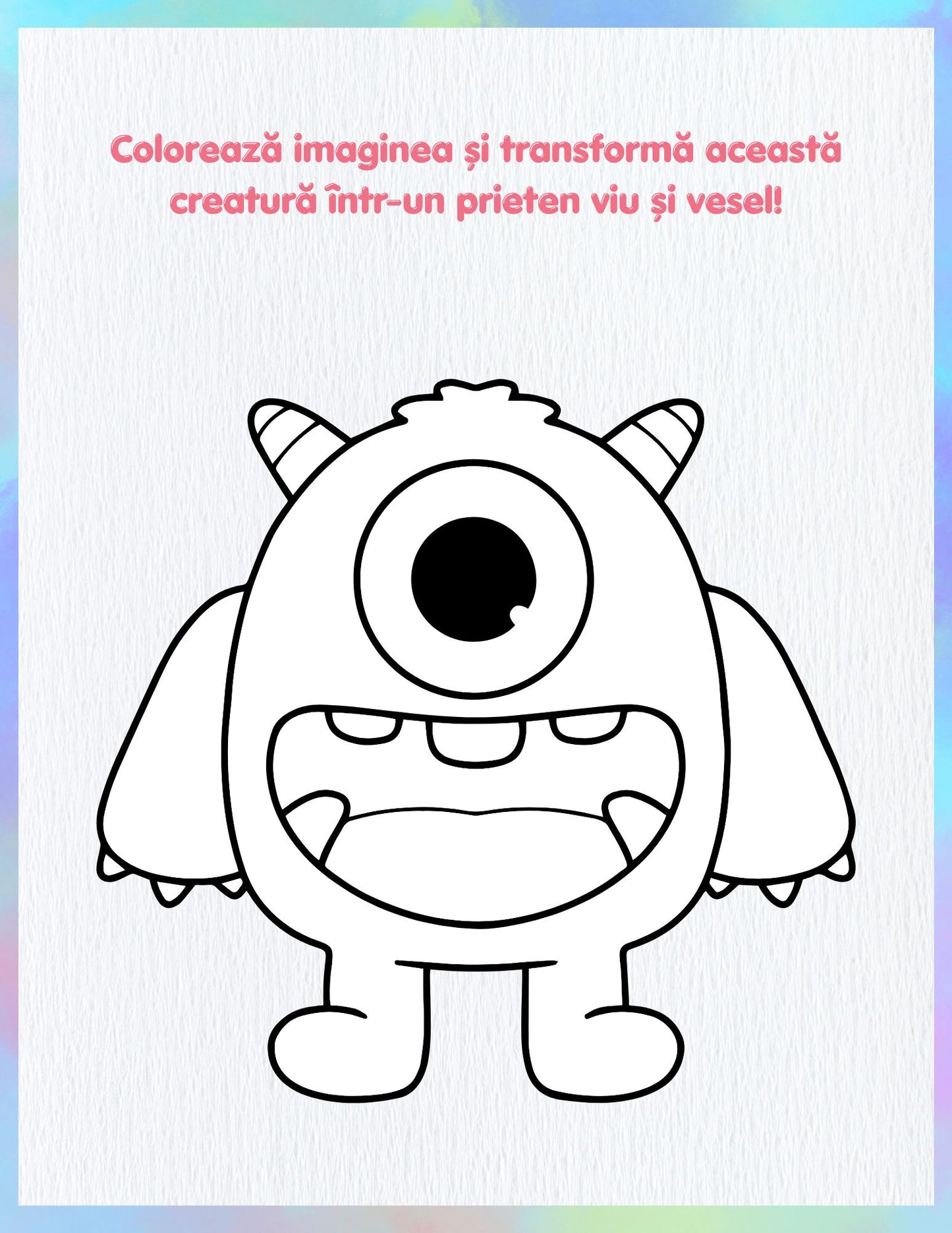 Carte de Colorat - Lumea Colorata a Creaturilor Jucause - Activitati Educative Pentru Copii / Joc Creativ si Educatie / Invatare Interactiva si Distractiva