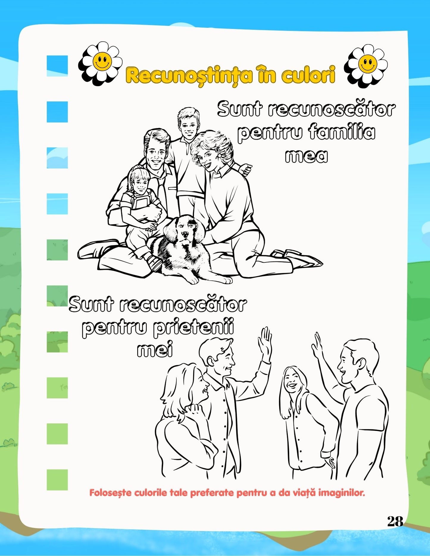 Jurnal De Recunostinta Cu Activitati Pentru Copii / Jocuri Creative Si Educatie / Invatare Interactiva Si Distractiva / Activitati Zilnice / Educatie Emotionala Si Gandire Pozitiva