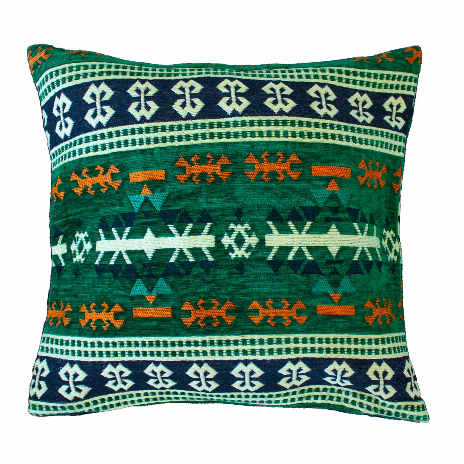Set 2 Perne Kilim Verde 40 x 40 cm
