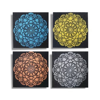 Set 4 Tablouri Mandala 30 x 30 cm