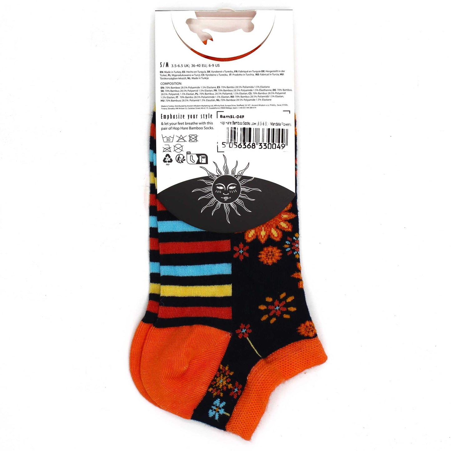 Sosete de Bambus Hop Hare (36-40) - Flori Mandala