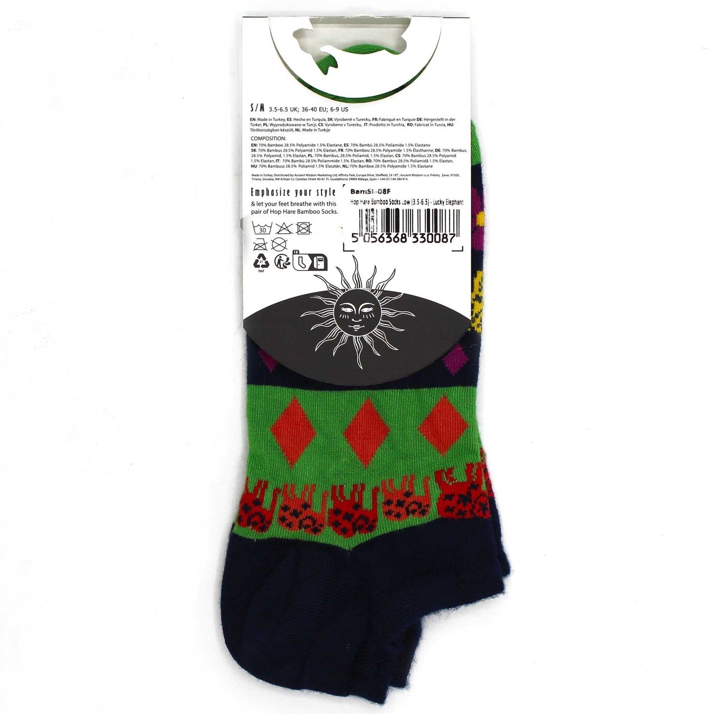Sosete de Bambus Hop Hare (41-46) - Elefanti