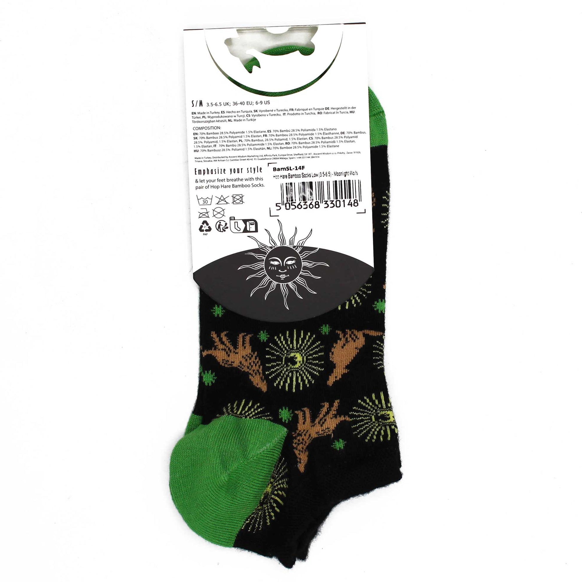 Sosete de Bambus Hop Hare (41-46) - Lupi la Lumina Lunii