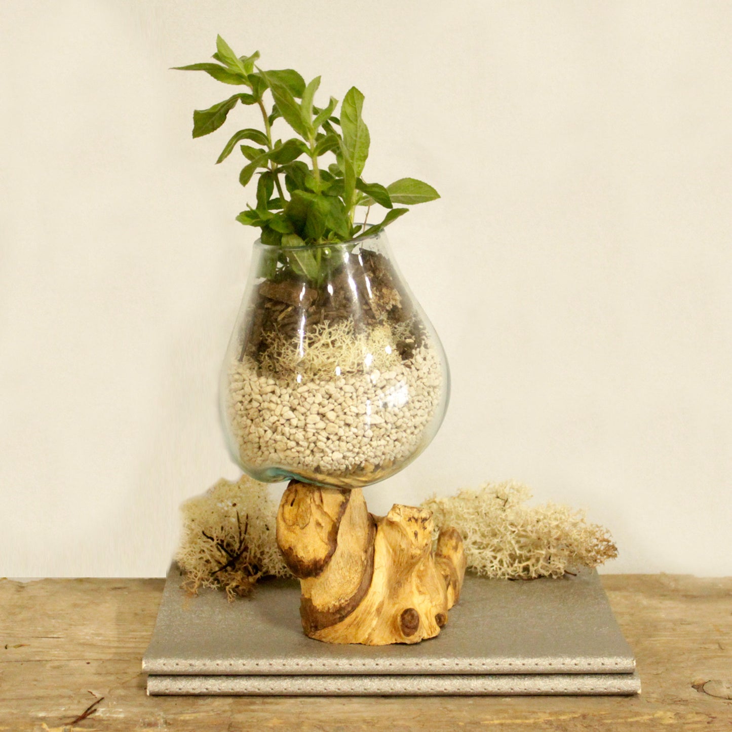 Sticla Topita pe Lemn - Bol Mediu