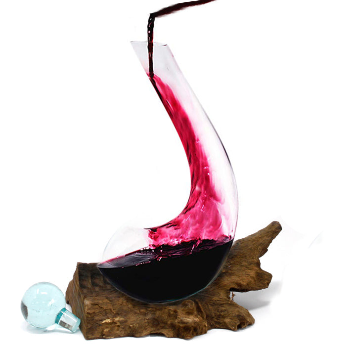 Sticla Topita pe Lemn - Decantor de Vin