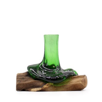 Sticla Topita pe Lemn - Mini Vaza