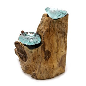 Sticla Topita pe Lemn - Suport Lumanari