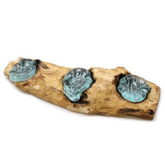 Sticla Topita pe Lemn - Suport Lumanari