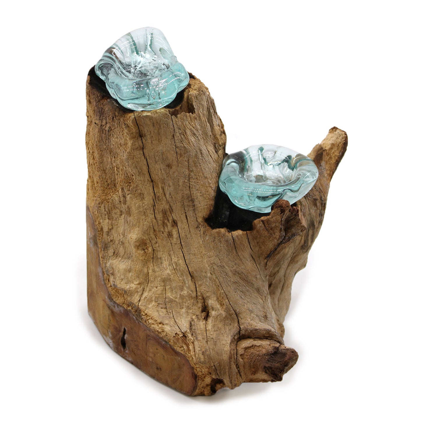 Sticla Topita pe Lemn - Suport Lumanari