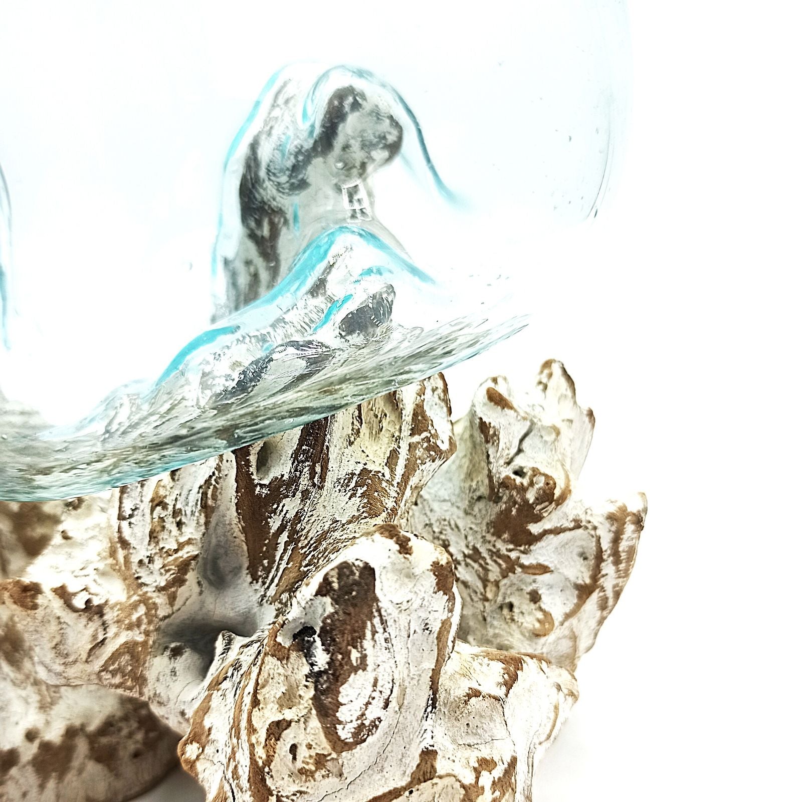 Sticla Topita pe Lemn Alb - Bol Mare