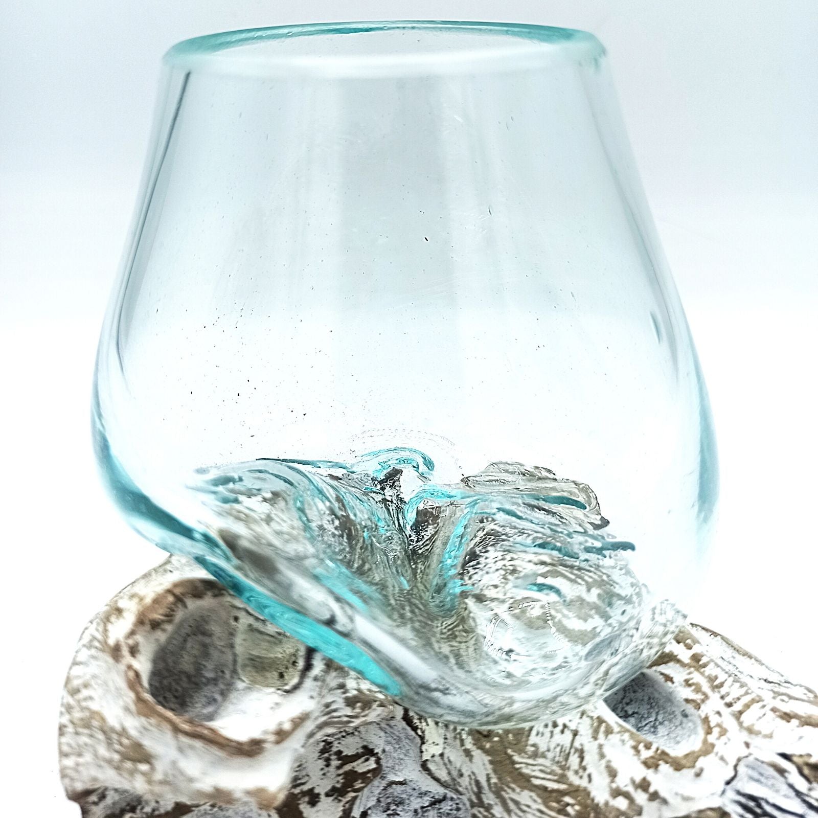 Sticla Topita pe Lemn Alb - Bol Mediu