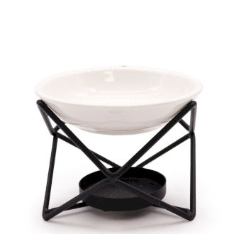 Suport de Lumanari Hexagonal din Ceramica si Metal pentru Uleiuri Parfumate