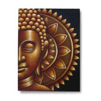 Tablou Buddha-Mandala Auriu 60 x 80 cm