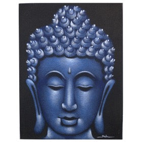 Tablou Buddha - Finisat cu Nisip Albastru 60 x 80 cm