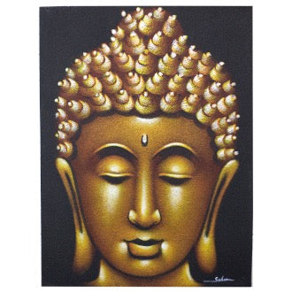 Tablou Buddha - Finisat cu Nisip Auriu 60 x 80 cm