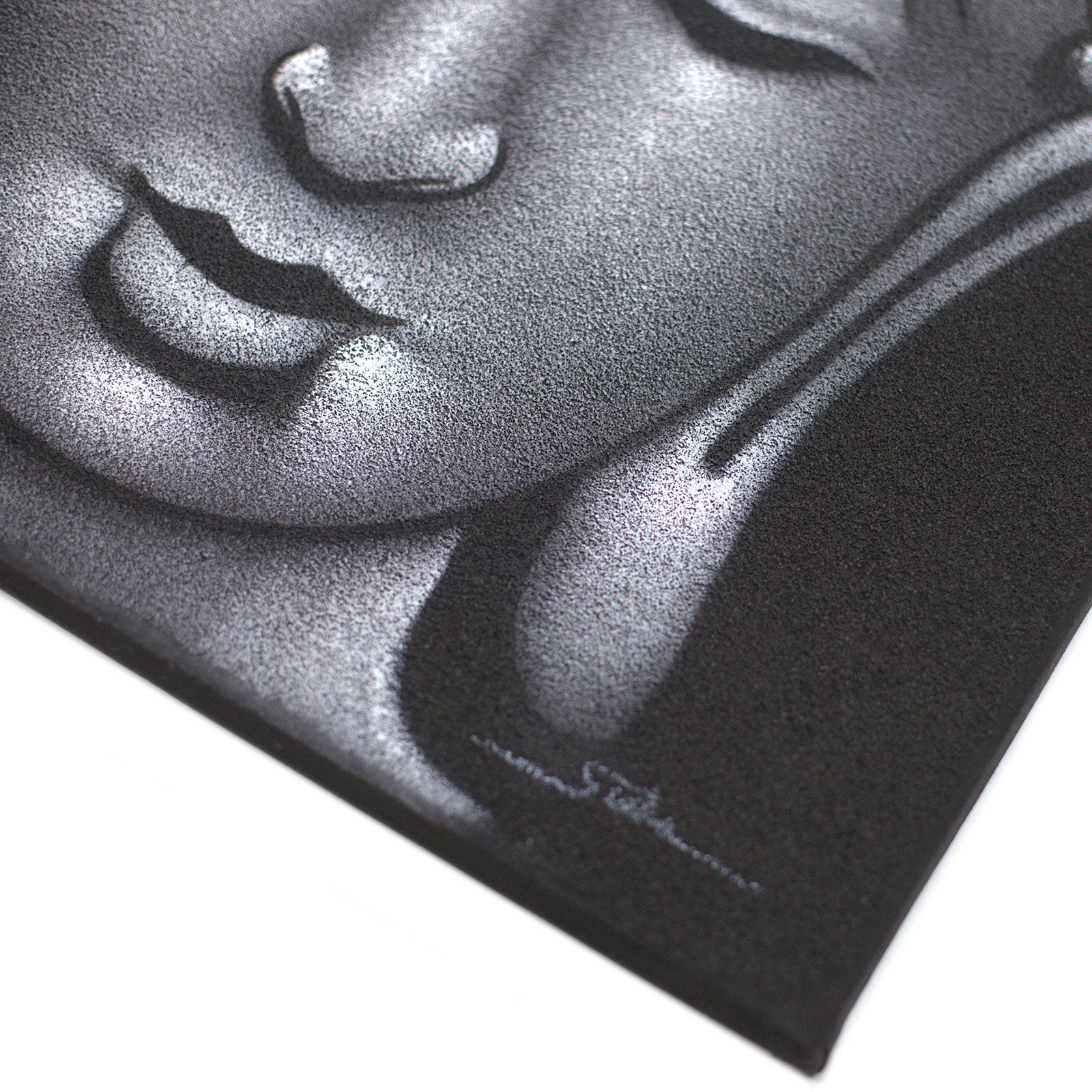 Tablou Buddha - Finisat cu Nisip Gri 60 x 80 cm