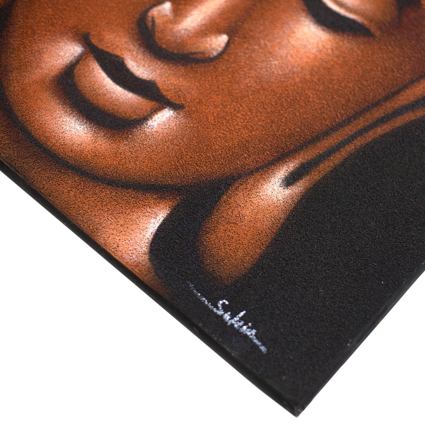 Tablou Buddha - Finisat cu Nisip de Cupru 60 x 80 cm