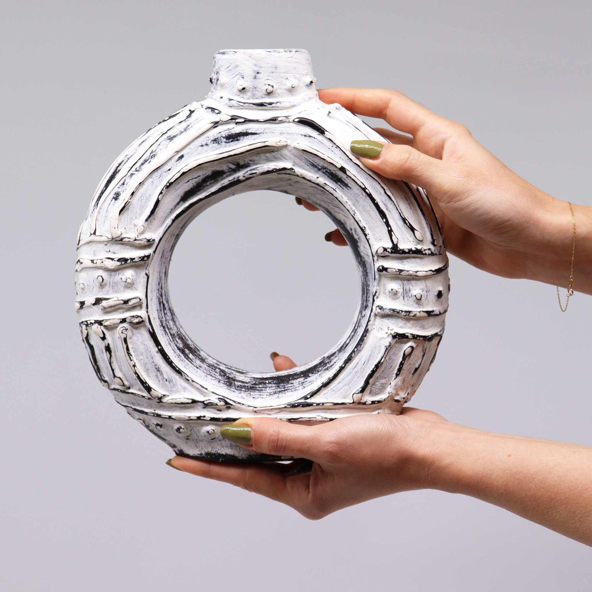 Vaza Rotunda Crem 23 cm