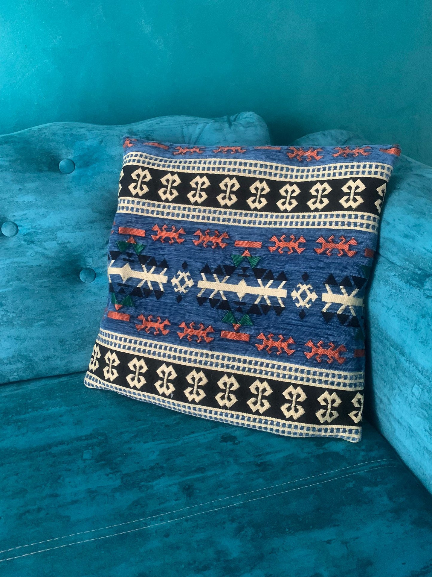 Set 2 Perne Kilim Albastra 40 x 40 cm