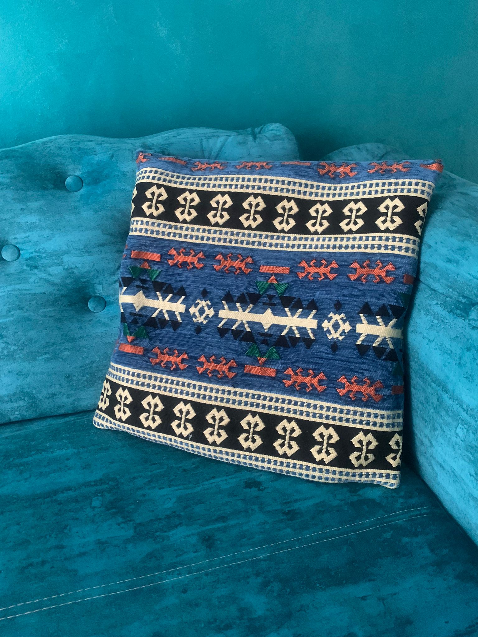 Set 2 Perne Kilim Albastra 40 x 40 cm