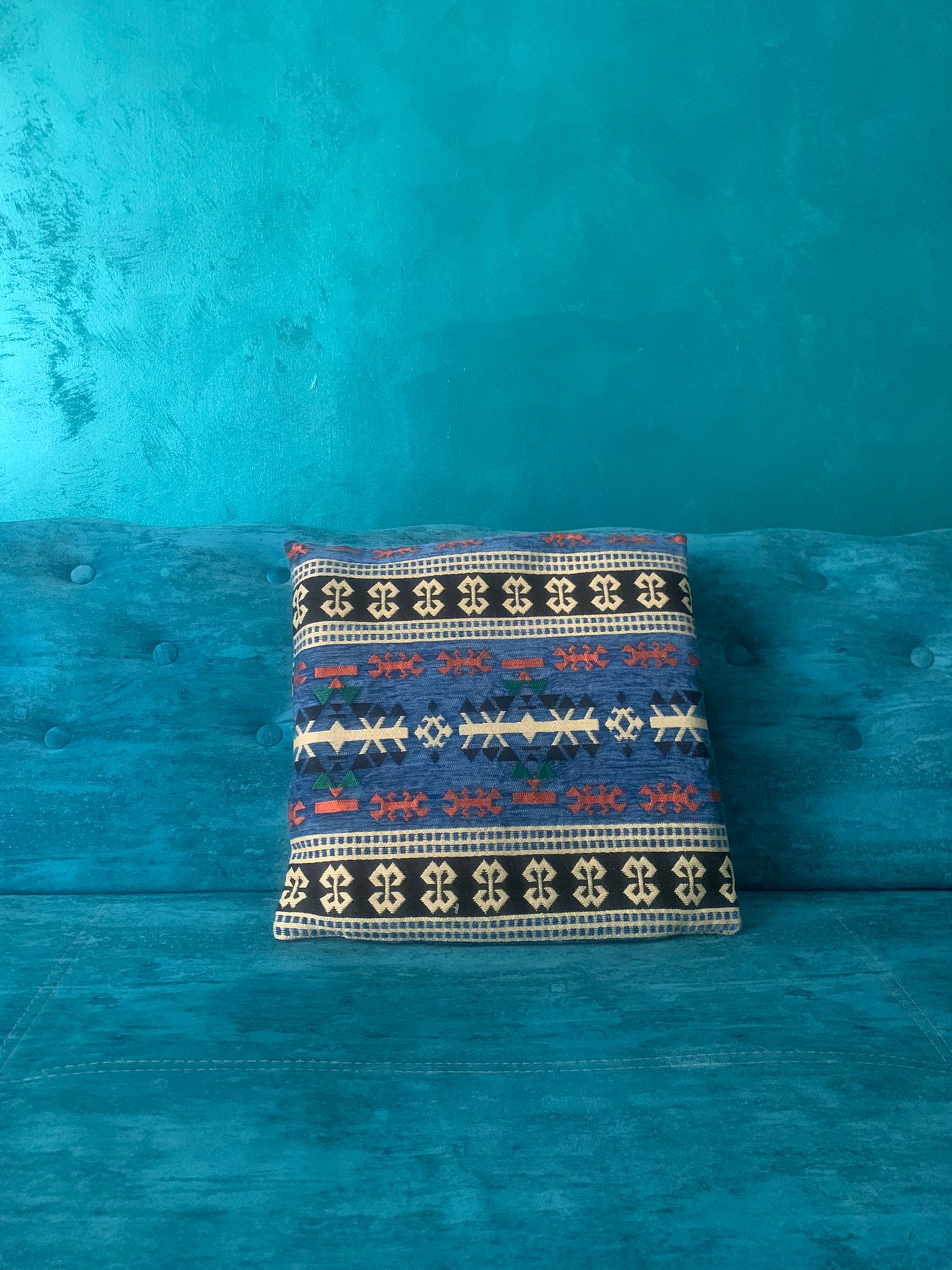Set 2 Perne Kilim Albastra 40 x 40 cm
