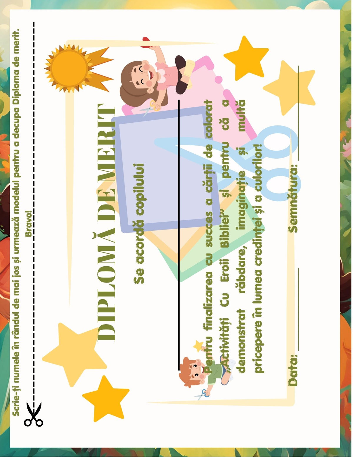 Interior carte PDF despre eroii Bibliei pentru copii, cu povești biblice, exerciții educative și pagini de colorat imprimabile – Cotomag