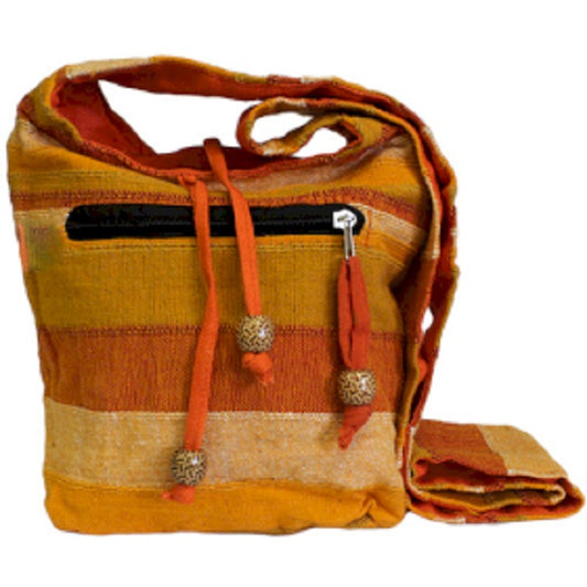 Geantă Etno Nepal – Sunrise Orange din Bumbac