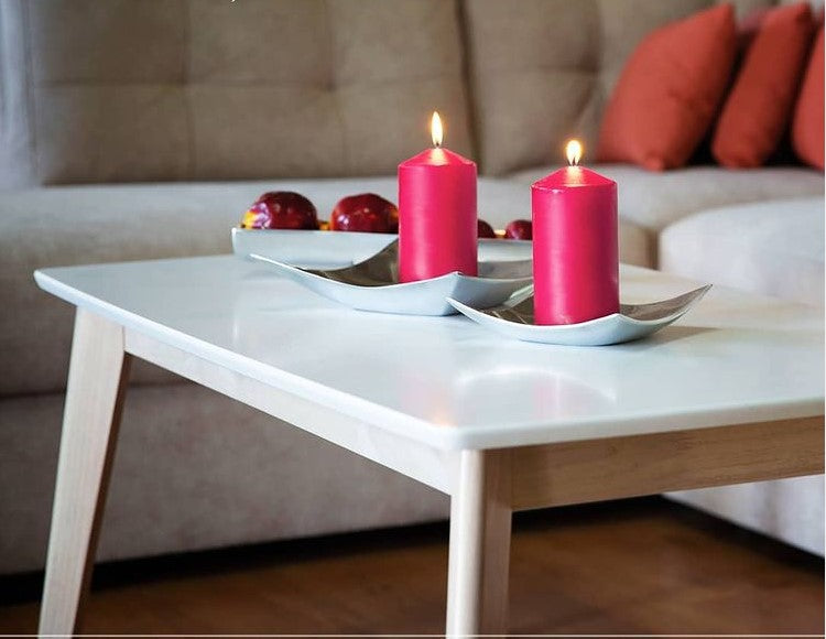 Set de 4 Lumânări Cilindru 40x80mm – Roșii