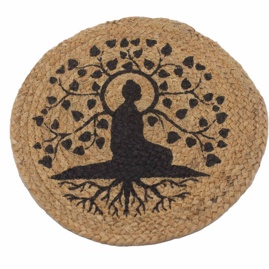 Șervet de Masă Natural din Iută - Arborele Bodhi