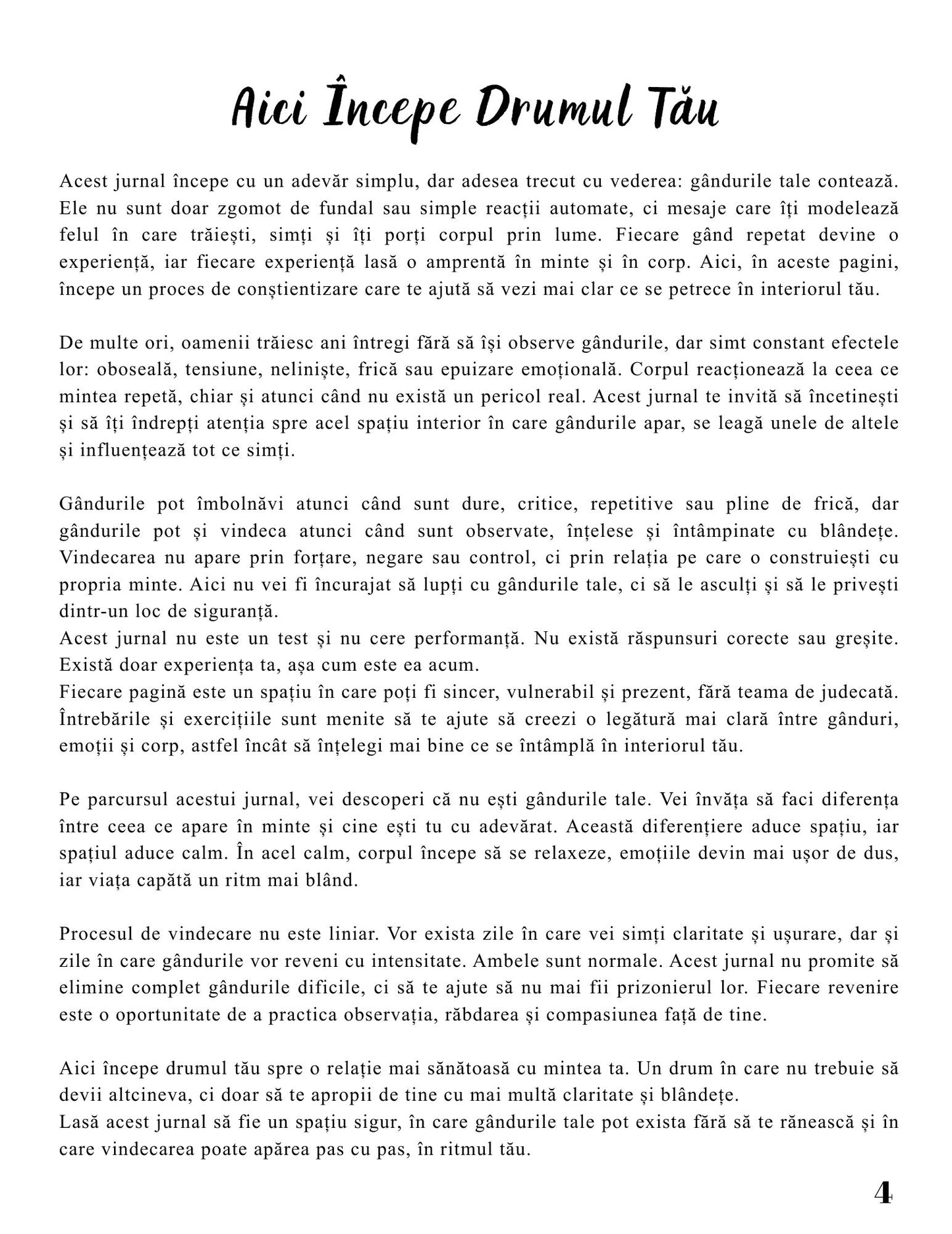 Jurnalul Gândurilor Mele PDF – Gândurile Ne Îmbolnăvesc – Gândurile Ne Vindecă