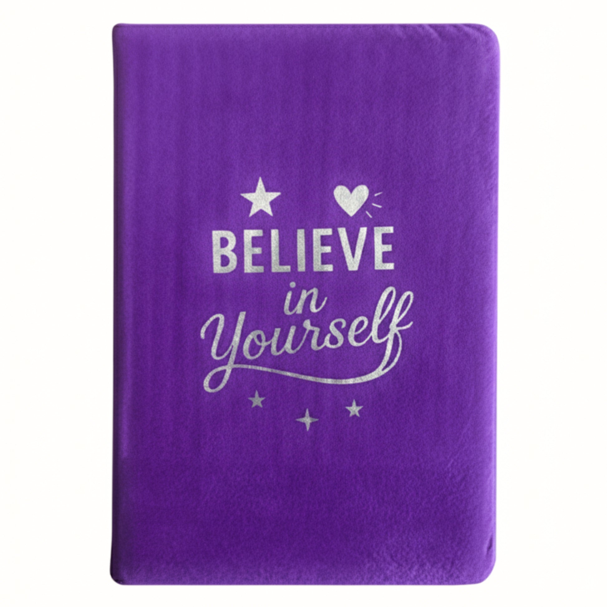 Agenda Catifea 80 Pagini Lavanda – Believe in Yourself – Carnet Creativ pentru Notite, Inspiratie si Reflectie / Jurnal pentru Creativitate si Idei