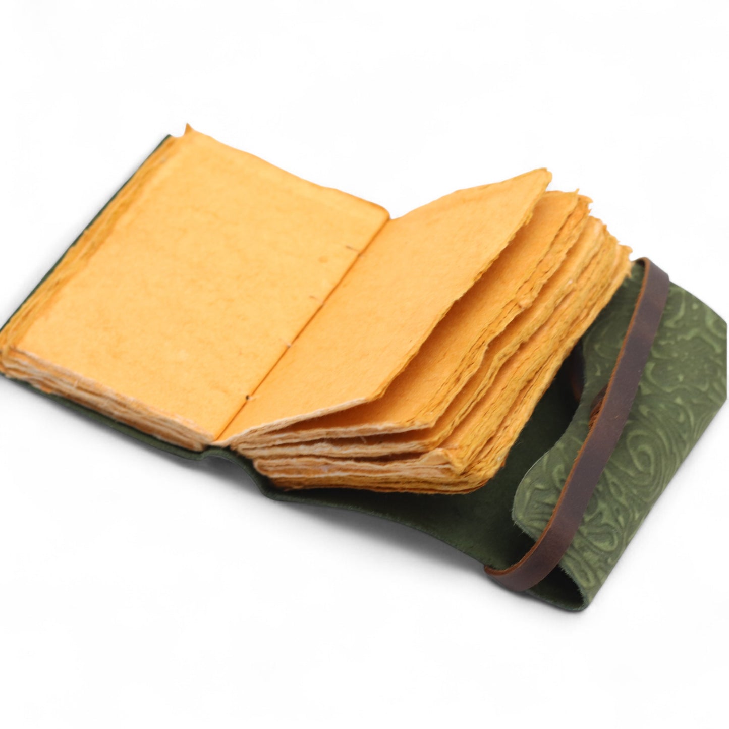 Agenda din Piele Vintage de 200 Pagini (13x10 cm) - Verde / Carnet Creativ pentru Notite, Inspiratie si Reflectie / Jurnal pentru Creativitate si Idei