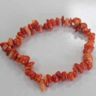 Bratara Chipstone - Coral Rosu
