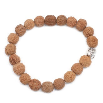 Bratara Rudraksha Buddha Bangle Mala - Natural