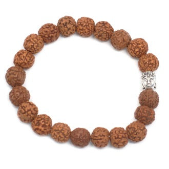 Bratara Rudraksha Buddha Mala - Natural